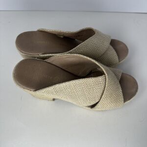 Chinese Laundry Women's Quay Wedge Sandal Size 7.5 Natural Color Espadrille Heel